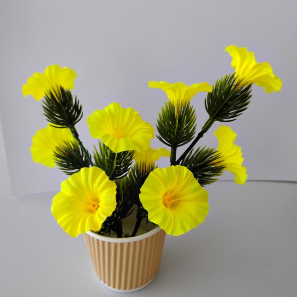 Small artificial yellow flowers plant